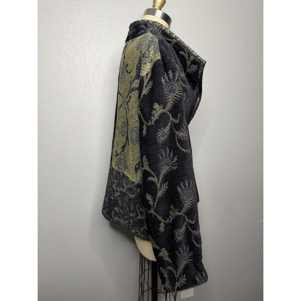 Mary Lynn O'Shea Art To Wear Handmade Floral Woven Tapestry Jacket SIZE Small /P - Picture 2 of 7